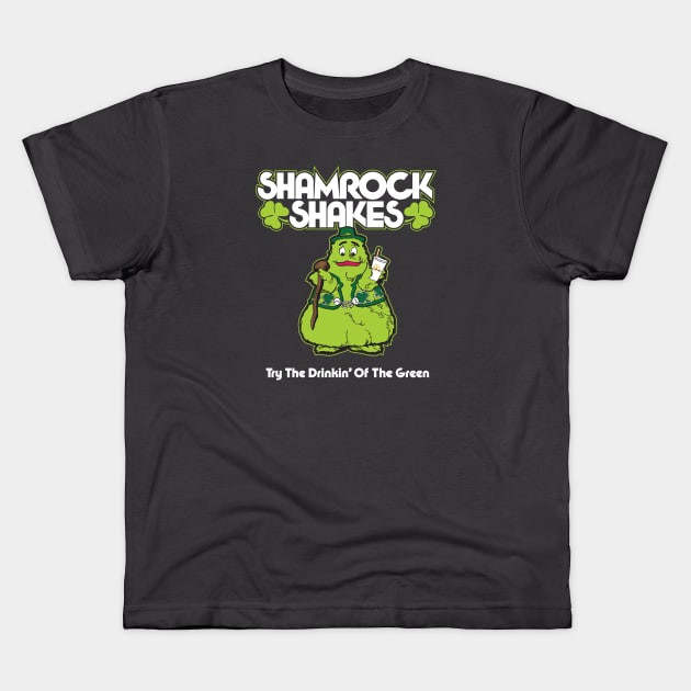 Shamrock Shakes Kids T-Shirt by Chewbaccadoll